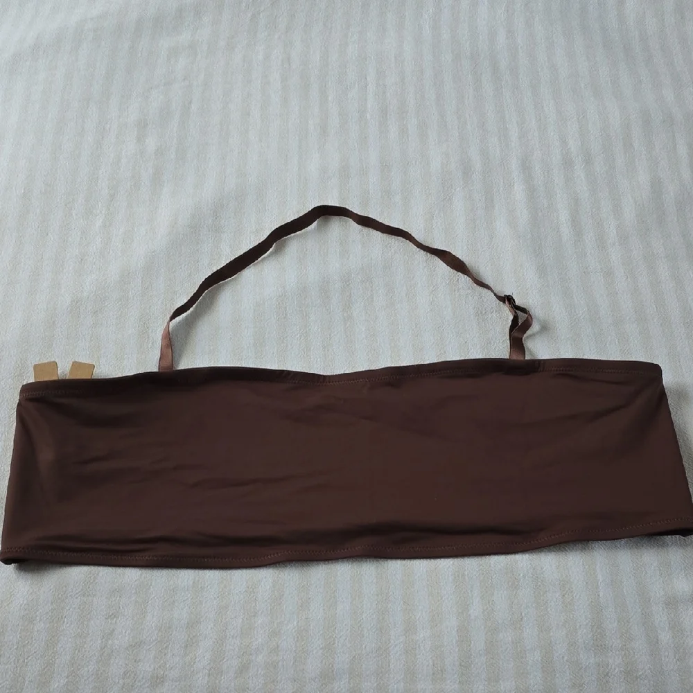 SKIMS Swim Bandeau Bikini Top Size:4X Cocoa